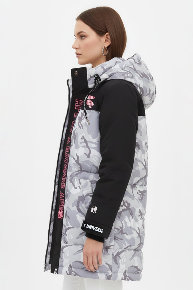 Aape BY *A BATHING APE® جاكيت باركا مموه للنساء، متعدد الألوان - Image 3